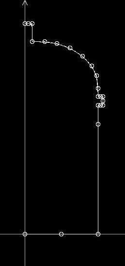 curva profilo degli oggetti superiori