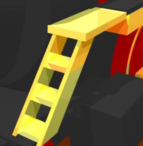 resa della scaletta anteriore con angolazione