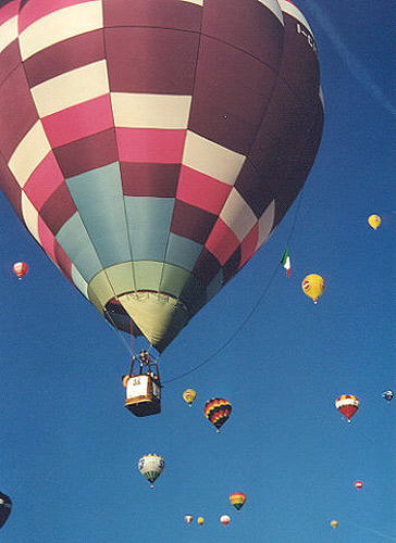 Mongolfiere in volo